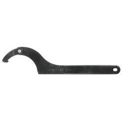 Hinged hook wrench with nose, assembly version
