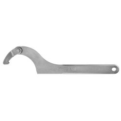 Hinged hook wrench with nose, assembly version, stainless steel