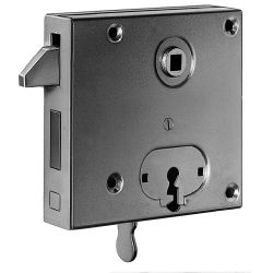 Rim lock with rising latch