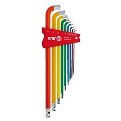Llave Allen hexagonal de cabeza esférica 100° COLOR - soporte de llave