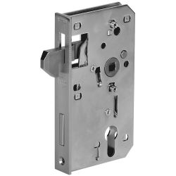 Serrure seule pour porte coulissante, zinguée