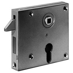 Rim lock with rising latch