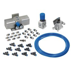 Pneumatic pressure booster set