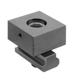 Fixed clamping jaw, serrated