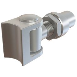 Door hinge for round tubular profile