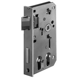 Schloss für zwei Profilzylinder, verzinkt, mit Wechsel