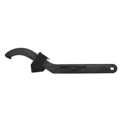 Adjustable hook wrench with nose