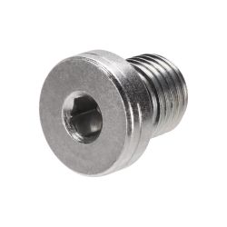 Threaded plug with soft seal
