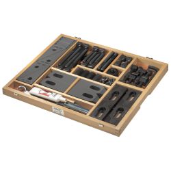 Boxed set of assorted clamping elements