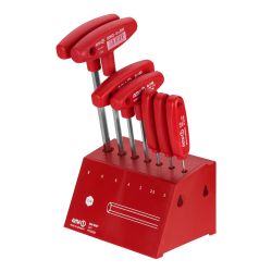 Jogo de chaves sextavadas (mm) com suporte