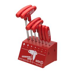 Jogo de chaves sextavadas (mm) com suporte