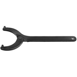 Hinged pin wrench for nuts with 2 holes
