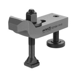 Cranked clamp with adjusting support screw, complete
