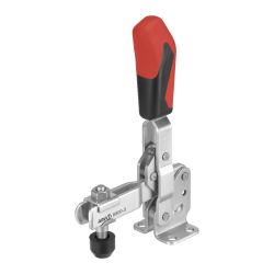 Vertical toggle clamp with red handle