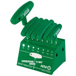 Jogo de chaves para parafusos TORX com suporte