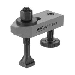 Stepped clamp with adjusting support screw, complete