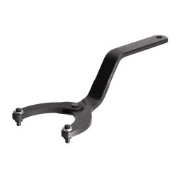 Llave de gancho articulada, acodada