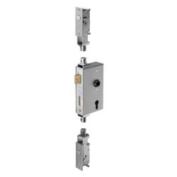 Lock case for horizontal multipoint locking, bare metal