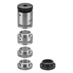 Aluminium screw jack with swarf protection