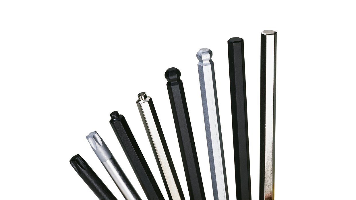 Chaves sextavadas versáteis para montagem e reparação – com cabeça esférica, pino ou perfil padrão