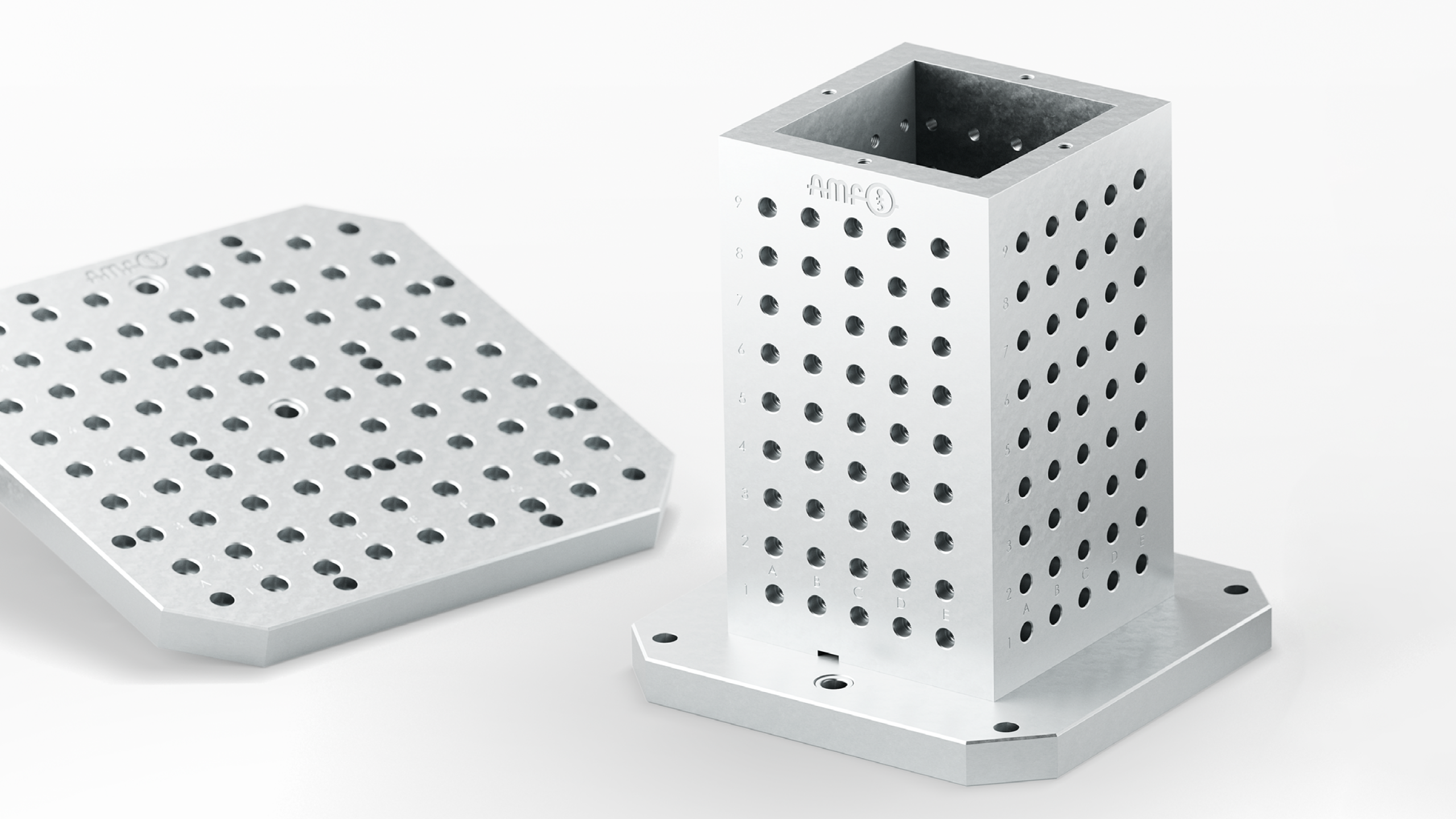 Sistema de fixação para construção de dispositivos com placa de fixação modular e estruturas padrão
