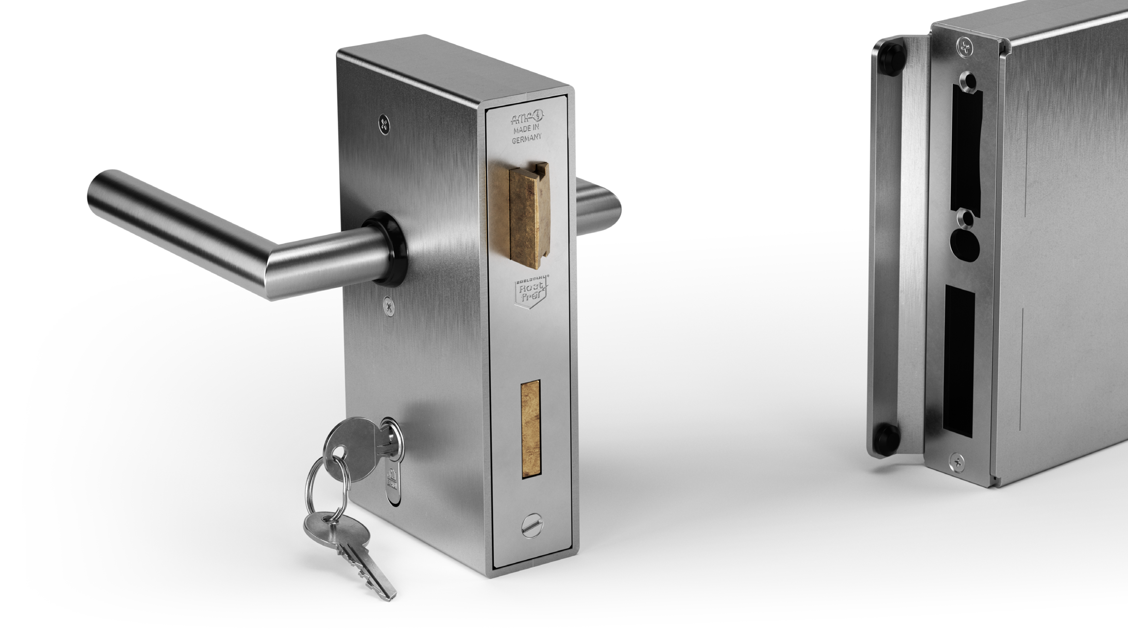 Caixa de fechadura para portas e portões – fechadura em aço inoxidável resistente às intempéries para utilização segura no exterior