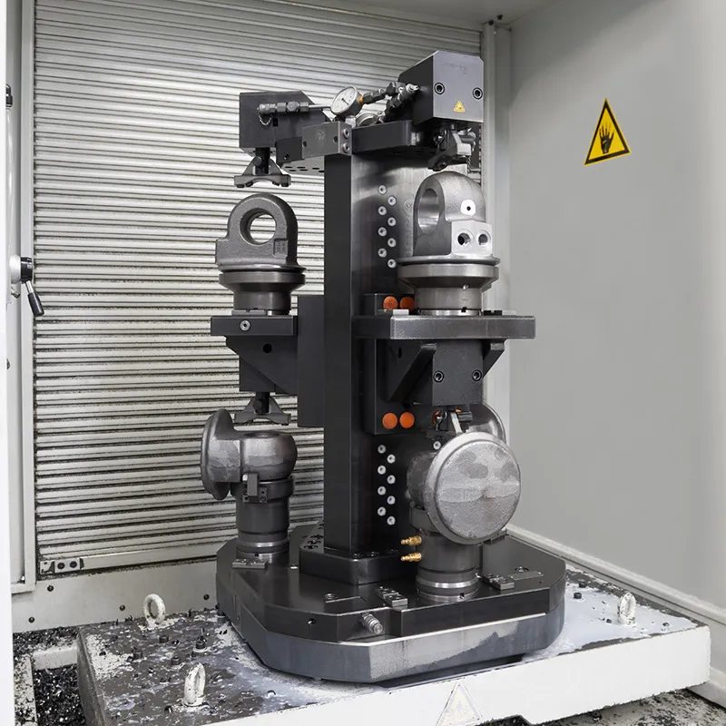 Fertig montierte AMF-Spannvorrichtung im Einsatz in der Werkzeugmaschine