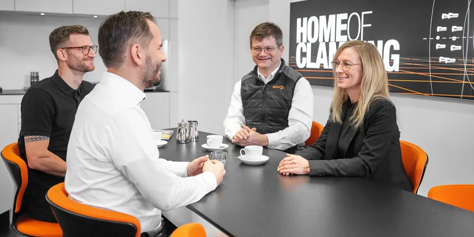 AMF team discussing customer-specific solutions