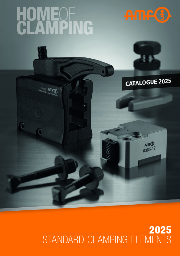 Standard clamping elements for every application | AMF modular solutions for CNC & fixtures AMF catalog for standard clamping elements – clamping claws, screw jacks, clamping bolts and more in compact design. Flexible, precise, ideal for fixture construction, CNC machining and single-part clamping
