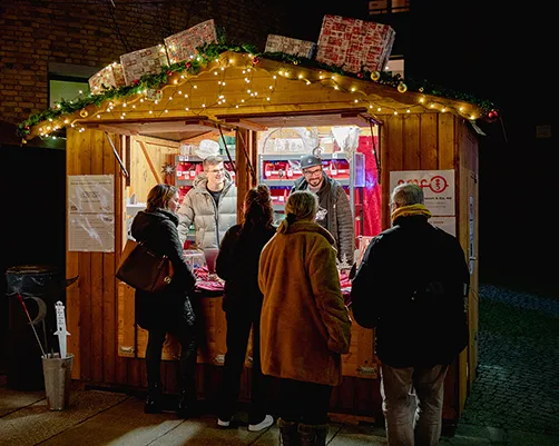 Bild vom Stand von AMF auf dem Weihnachtsmarkt in Fellbach