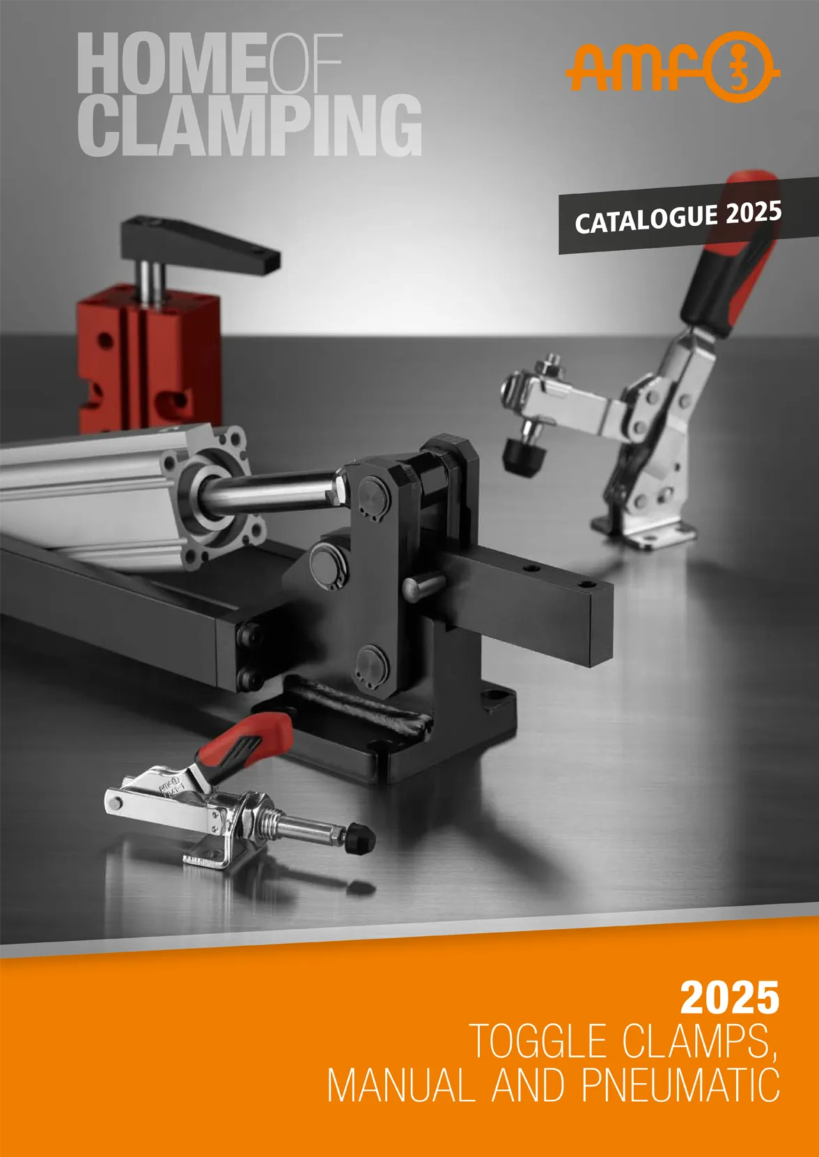 Toggle clamps – manual & pneumatic | AMF clamping technology AMF toggle clamps catalog – manual and pneumatic toggle clamps. High clamping force, secure locking, ergonomic and durable. Ideal for mechanical engineering, automation and crafts
