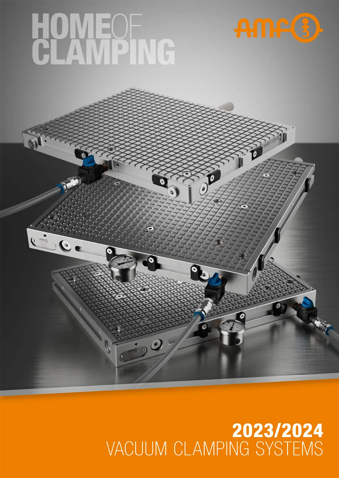 Vacuum clamping systems for CNC & 5-sided machining | AMF vacuum plates – precise & flexible AMF vacuum clamping catalog – vacuum plates that are gentle on workpieces, energy-efficient, and fast. Perfect for precise and flexible clamping in CNC and 5-sided machining