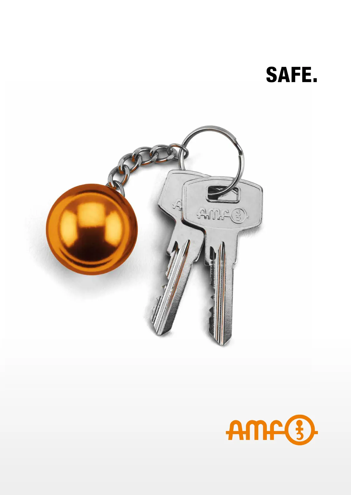 Discover the AMF Competence Brochure Locks for doors and gates – all solutions at a glance Cover page of the AMF Competence Brochure Locks for doors and gates with title text and product illustrations